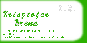 krisztofer mrena business card